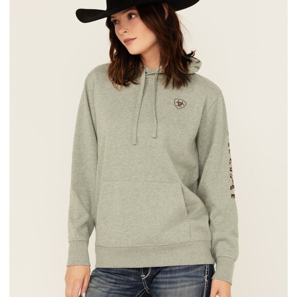 Ariat Women's Boot Barn Exclusive Leopard Print Logo Hoodie - Picture 2 of 13